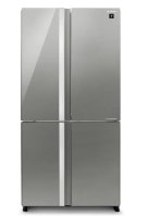 מקרר שרפ 4 דלתות זכוכית אפורה מקפיא תחתון SHARP  SJ-8942 BS