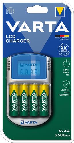 VARTA LCD CHARGER 4XAA&12V&USB