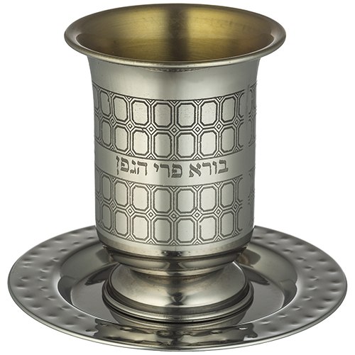 גביע קידוש נירוסטה עם רגל