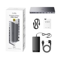 תחנת עגינה Cudy CS700 Dual 4K 10Gbs USB-C PD 100W