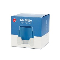 כוס עטים יושבת  Mr. Sitty - כחול