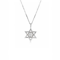 תליון מגן דוד משובץ