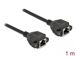 כבל מאריך לפאנל Delock Network Extension Cable S/FTP RJ45 to RJ45 Cat.6A 1 m