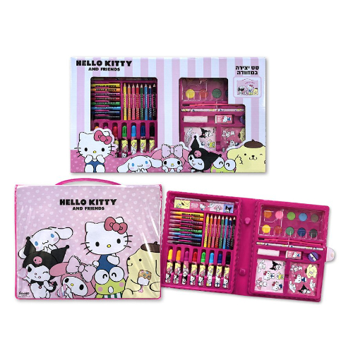 הלו קיטי וחברים - סט צבעים במזוודה - 182431 HELLO KITTY