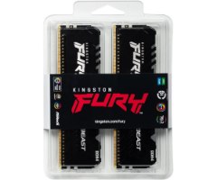 ז. לנייח Kingston Fury Beast RGB 16GB 2x8GB 3200MHz DDR4 CL16 Kit