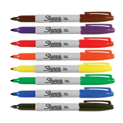 מארז 8 טושים פרמננטים Sharpie - ראש מעוגל