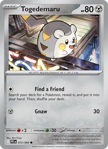 קלף בודד single פוקימון - togedemaru - Phantasmal Flames - 073/094