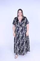שמלת קאפרי מקסי מודפס