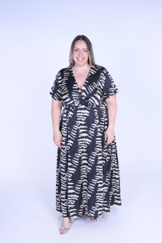 שמלת קאפרי מקסי מודפס