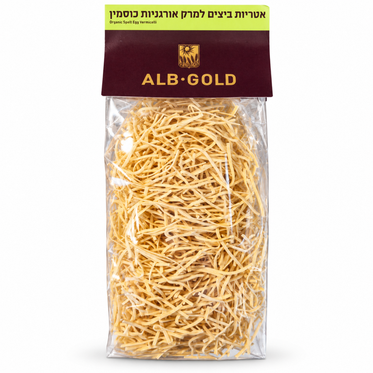 אטריות ביצים אורגניות מכוסמין למרק 250 גרם - אלב גולד