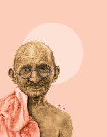 הדפס ציור - מהטמה גנדי