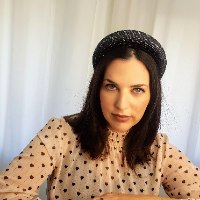קשת גבוהה אופנתית קטיפה שחורה לורקס - דגם דוכסית