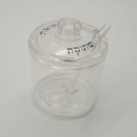כלי דבש פלסטיק שקוף