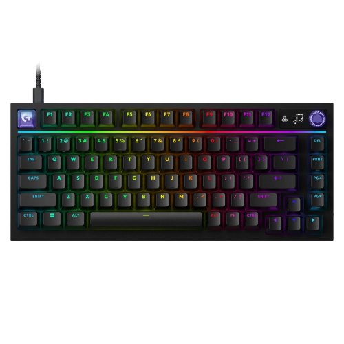מקלדת מכנית קומפקטית 75% Logitech G316 X עם Hot-Swap ומסך דיגיטלי בצבע שחור