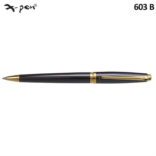 עט רגטה כדורי בגימור טיטינים מבריק + זהב  X-Pen Regatta   דגם XP-603b