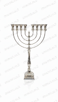 חנוכיה מכסף טהור -  חלק - 49 ס"מ - m1