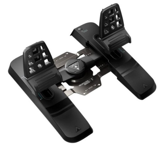 מערכת דוושות לסימולטור טיסה Turtle Beach VelocityOne Rudder עם ציר הגה מתכוונן ל-PC/Xbox