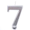 נר מספר 7 - נרות יום הולדת כסף שמחה