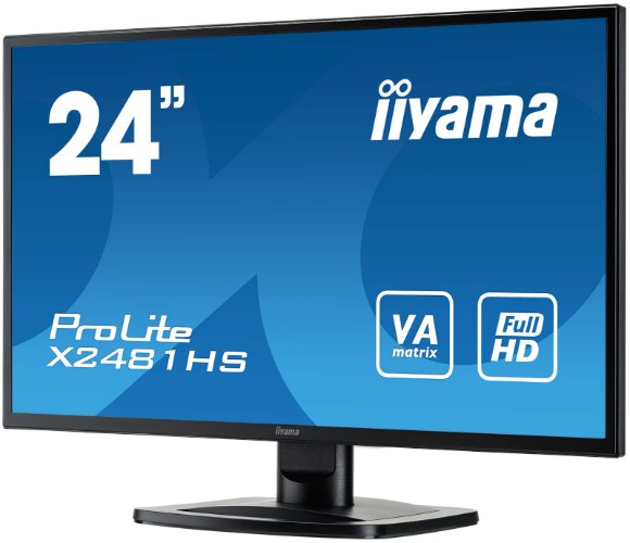 IIYAMA MONITOR 23.6" PROLITE VA MATRIX 6MS VGA DVI HDMI SPEAKERS