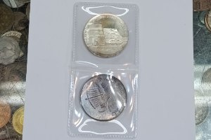 מטבע ימאות-שנת 1963, זוג מטבעות כסף/900, רגיל וקשוט. 34 מ"מ