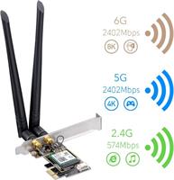 כ.רשת אלחוטי Cudy WE3000 AX210 WIFI 6E BlueTooth 5.2 PCI-E