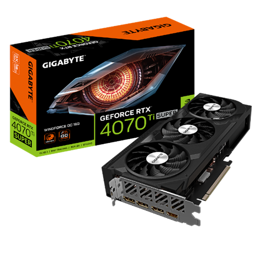 כרטיס מסך Gigabyte GeForce RTX 4070 Ti Super Windforce 3 OC 16GB