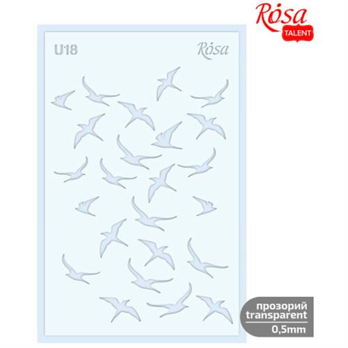 שבלונה פלסטיק רוסה 13/20 ס"מ ציפורים 18