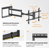 מתקן תלייה עם זרוע ארוכה במיוחד 43"-80" Lumi LPA84-463XL – תרשים תכונות המתקן.