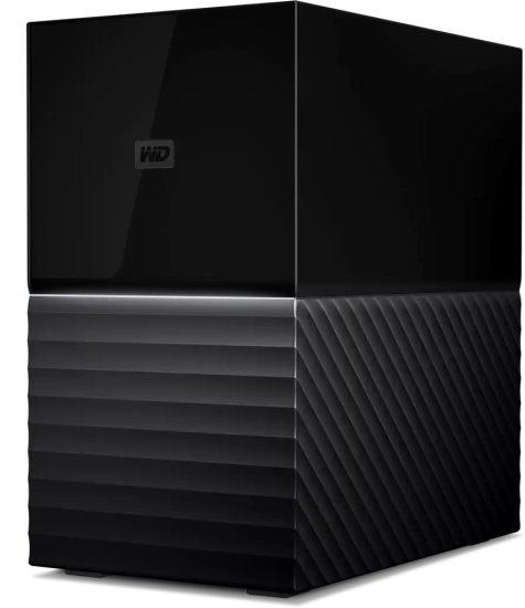 כונן קשיח חיצוני Western Digital WDBFBE0440JBK-EESN My Book 3 Duo 44TB – USB-C פריט בודד כונן שחור בעל חלק עליון מבריק