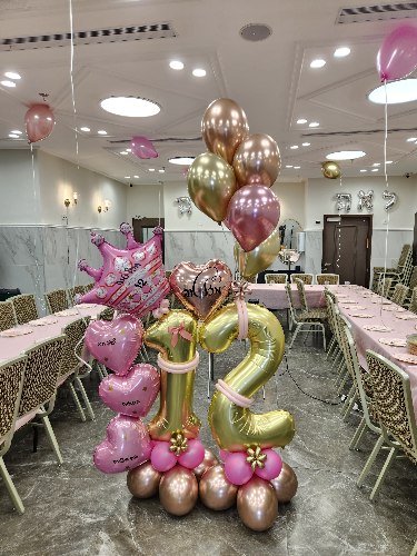 זר בלונים מעוצב לבת מצווה