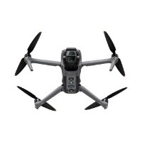 רחפן עם שלט חכם DJI Air 3S Combo + RC2 – הדגם האפור עם פרופלורים שחורים וקצוות חומים מוצג על רקע לבן