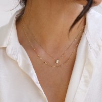 שרשרת יהלום טבעי מרחף ן תליון יהלום מרחף חצי קראט