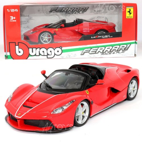 דגם בוראגו מכונית פרארי אפרטה אדומה 1/24 Bburago Ferrari Aperta