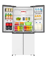 מקרר 4 דלתות 483 ליטר דגם RQ581WG הייסנס HISENSE זכוכית לבנה