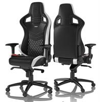 כיסא גיימינג עור אמיתי Noblechairs EPIC Real Leather Gaming Chair Black/White/Red