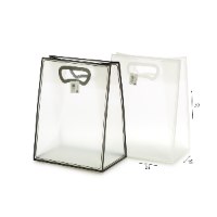 שקית שקופה מסגרת שחור/לבן 15*23*30 ס"מ