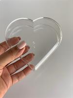 10 קופסאות לב פלסטיק קריסטל 300 מל