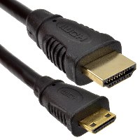 כבל מסך מסוכך Mini HDMI זכר לחיבור HDMI זכר באורך 2 מטר