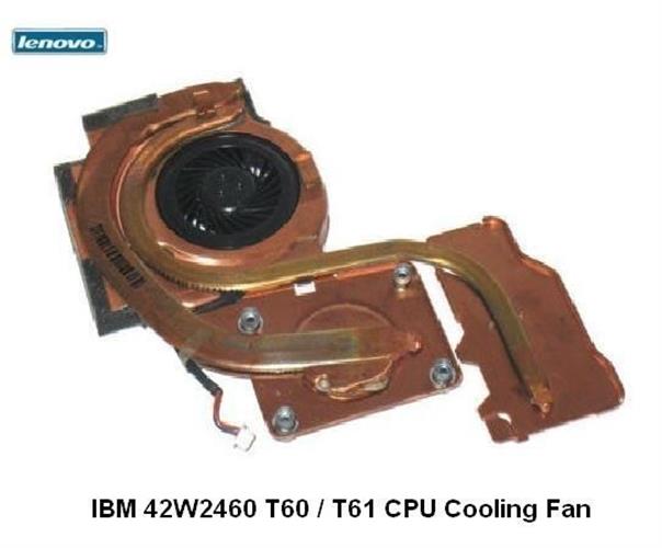 מאוורר למחשב נייד י.ב.מ לנובו כולל גוף קרור Lenovo IBM 42W2460 T60 / T61 CPU Cooling Fan