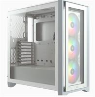 מארז CORSAIR iCUE 4000X RGB Tempered Glass Mid-Tower ATX WHITE