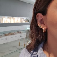 עגילי חישוק 1.8 ס"מ 3.9 מ"מ נפוחים