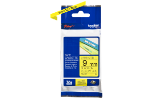 סרט סימון שחור על רקע צהוב Brother TZe621 Labelling Tape Cassette 9mmx8m