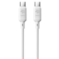 כבל טעינה מהירה 1.2M צבע לבן Miracase MTCS240W – שני כבלים לבנים עם מחברי USB-C ולוגו 240W