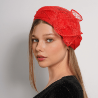 כובע אלגנטי לנשים -  דגם קייט אדום