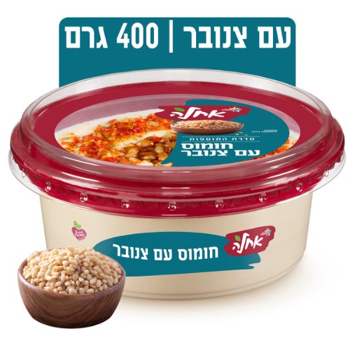 סלט חומוס עם צנוברים