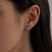 עגילי ריבוע מיני| עגיל כסף 925
