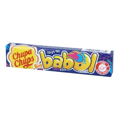 גומי לעיסה צ'ופה צ'פס פטל כחול|hupa Chups Babol Gum Blue Raspberry, 27.6g