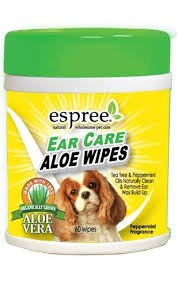 מגבונים לניקוי אוזניים לכלבים אספרי 60 יח - ESPREE EAR CARE ALOE WIPES