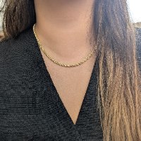 שרשרת חבל עבה 3.75 ממ 45 סמ