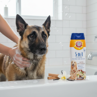 שמפו 5-ב-1 לכלבים בניחוח וניל ואלגום 591 מ"ל Arm & Hammer